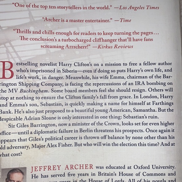 Book 5 Clifton Chronicles - Picture 3 of 4